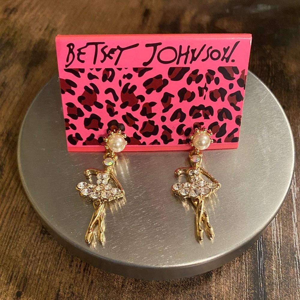 Betsey Johnson Ballerina earrings OS - Picture 1 of 3